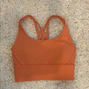 Lululemon coral ribbed energy bra size 4